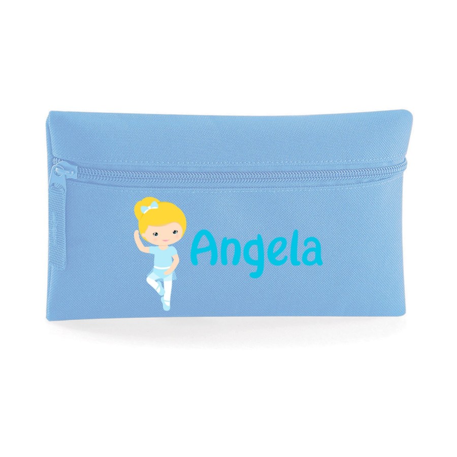 Astuccio personalizzato con nome ballerina bionda Danza