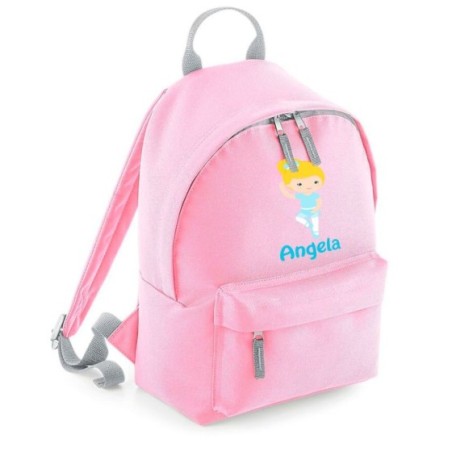 Zaino personalizzato con nome ballerina bionda