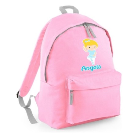 Zaino personalizzato con nome ballerina bionda Danza