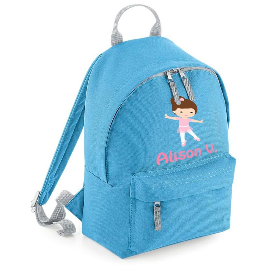 Zaino personalizzato con nome ballerina castana Danza