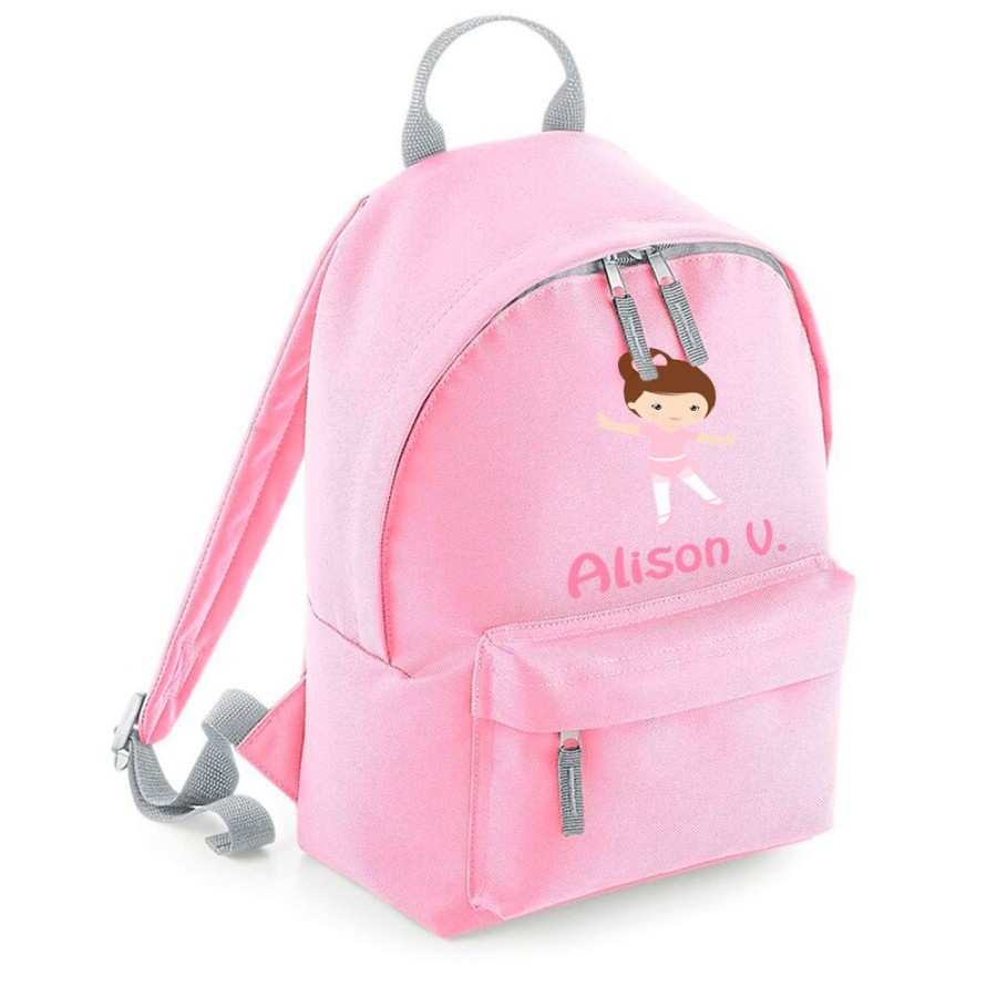 Zaino personalizzato con nome ballerina castana Danza