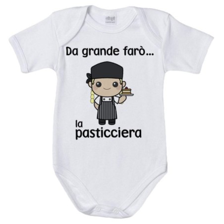 Body neonato da grande farò il pasticcere