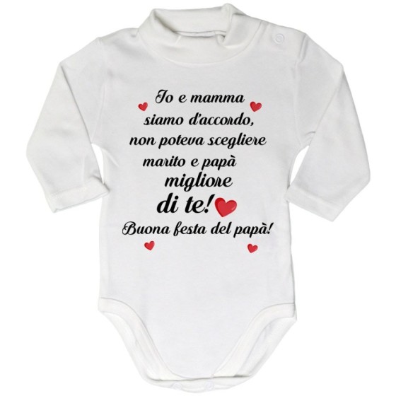 Body lupetto neonato mamma non poteva scegliere marito e papà migliore di te buona festa del papà Per il papà