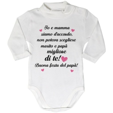 Body lupetto neonato mamma non poteva scegliere marito e papà migliore di te buona festa del papà Per il papà