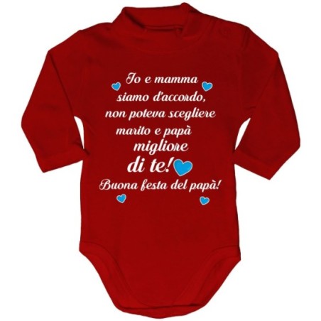 Body lupetto neonato mamma non poteva scegliere marito e papà migliore di te buona festa del papà Per il papà