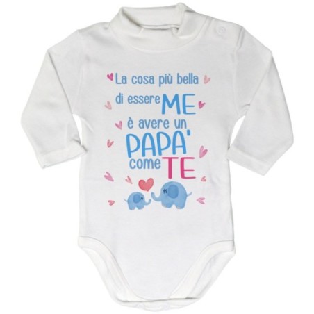 Body lupetto neonato la cosa più bella di essere me è...