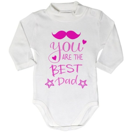 Body lupetto neonato you are the best dad mustache