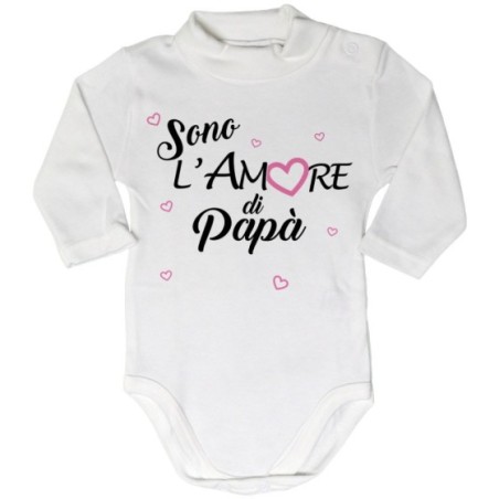 Body lupetto neonato sono l'amore di papà