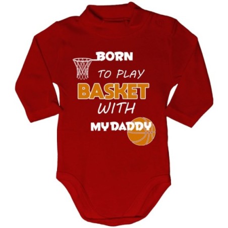 Body lupetto neonato born to play basket with my daddy Per il papà