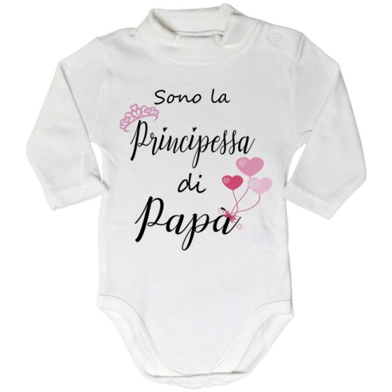 Body lupetto neonata sono la principessa di papà Per il papà
