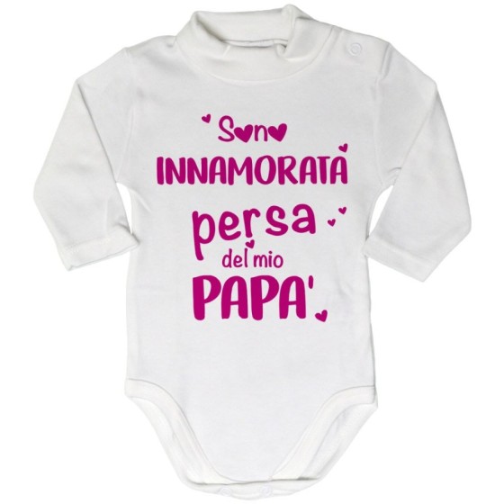 Body lupetto neonata sono innamorata persa del mio papà Per il papà