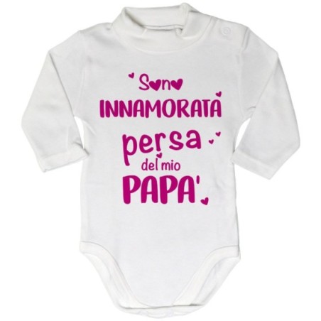 Body lupetto neonata sono innamorata persa del mio papà