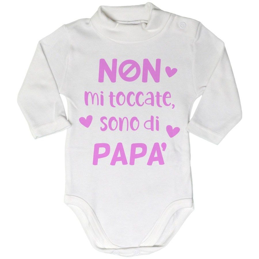 Body lupetto neonato non mi toccate sono di papà Per il papà