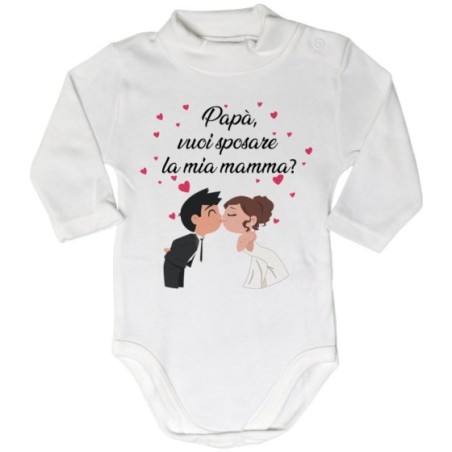 Body lupetto neonato papà vuoi sposare la mia mamma abiti...