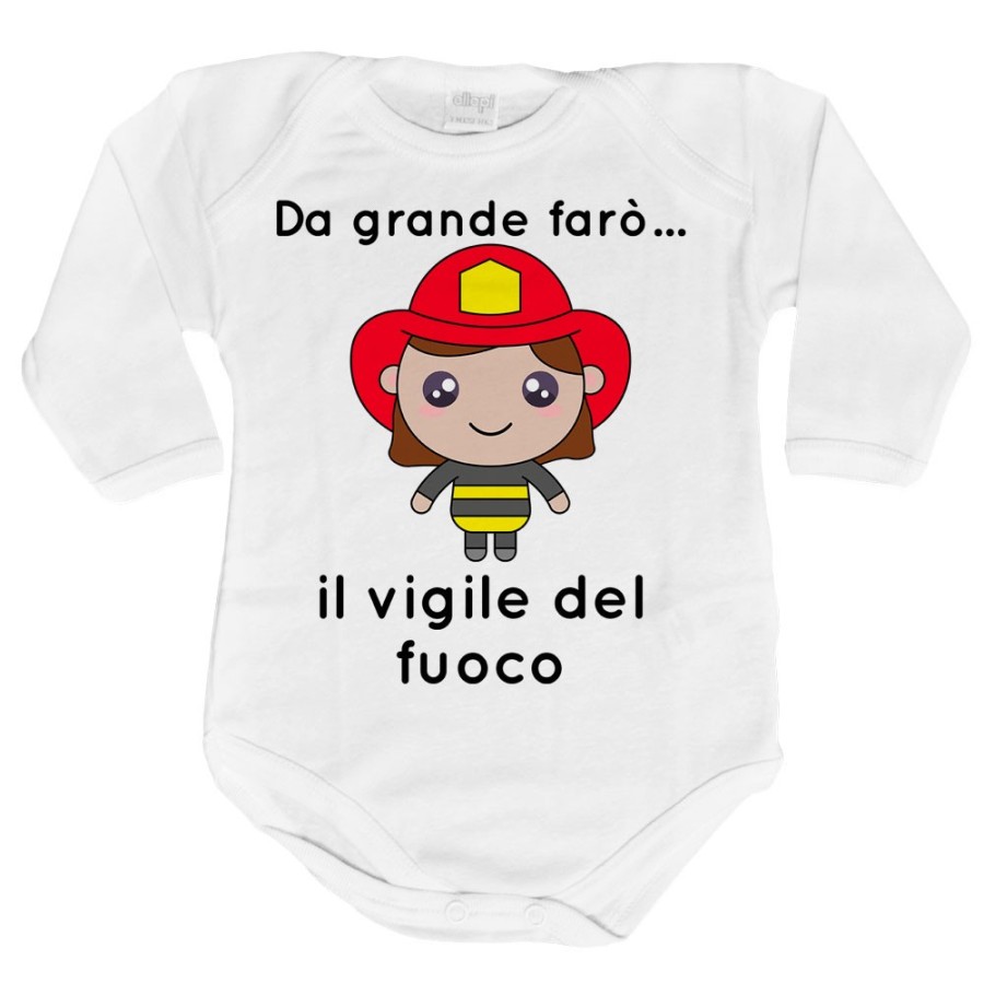 Body neonato da grande farò il vigile del fuoco Da grande farò