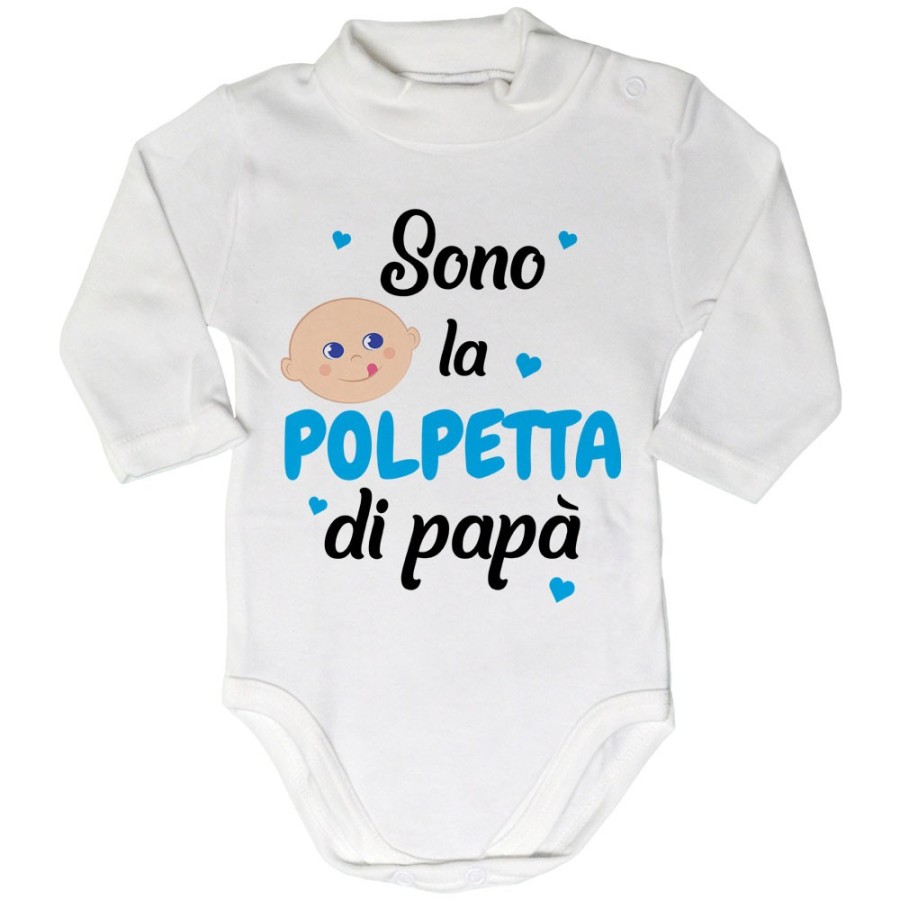 Body lupetto neonato sono la polpetta di papà Per il papà