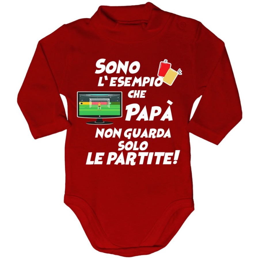 Body lupetto neonato sono l'esempio che papà non guarda solo le partite Per il papà