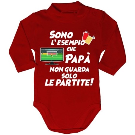 Body lupetto neonato sono l'esempio che papà non guarda solo le partite Per il papà