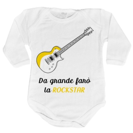 Body neonato da grande farò la rockstar