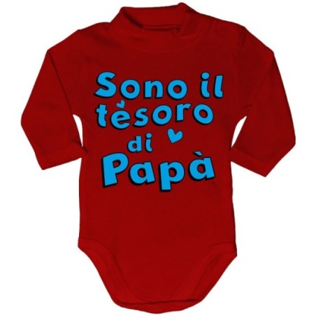 Body lupetto neonato sono il tesoro di papà Per il papà