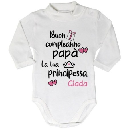 Body lupetto neonato personalizzato con nome buon...