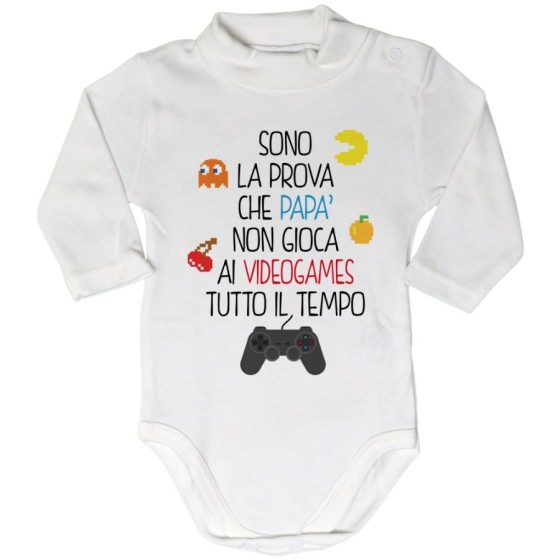 Body lupetto neonato sono la prova che papà non gioca ai videogames tutto il tempo Per il papà
