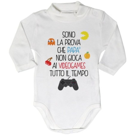 Body lupetto neonato sono la prova che papà non gioca ai...