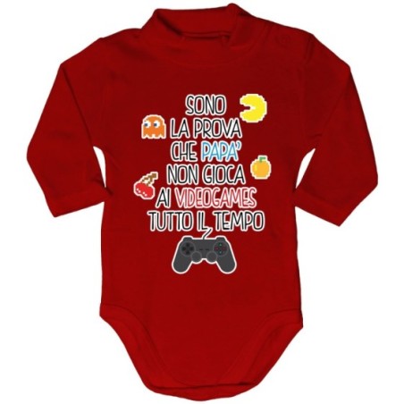 Body lupetto neonato sono la prova che papà non gioca ai videogames tutto il tempo Per il papà