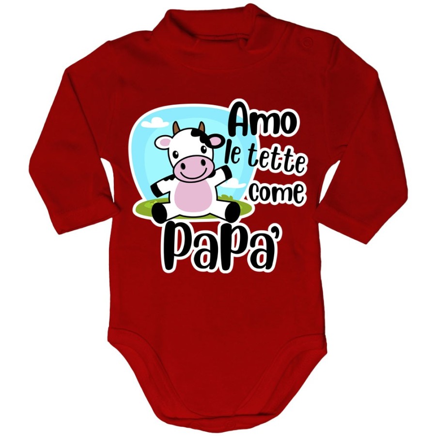 Body lupetto neonato amo le tette come papà Per il papà