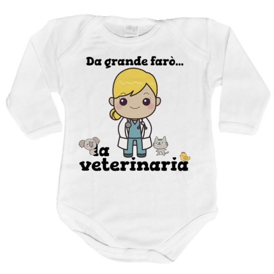 Body neonata da grande farò la veterinaria Da grande farò