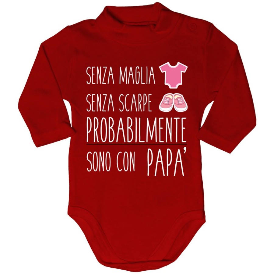 Body lupetto neonato senza maglia senza scarpe sono con papà Per il papà