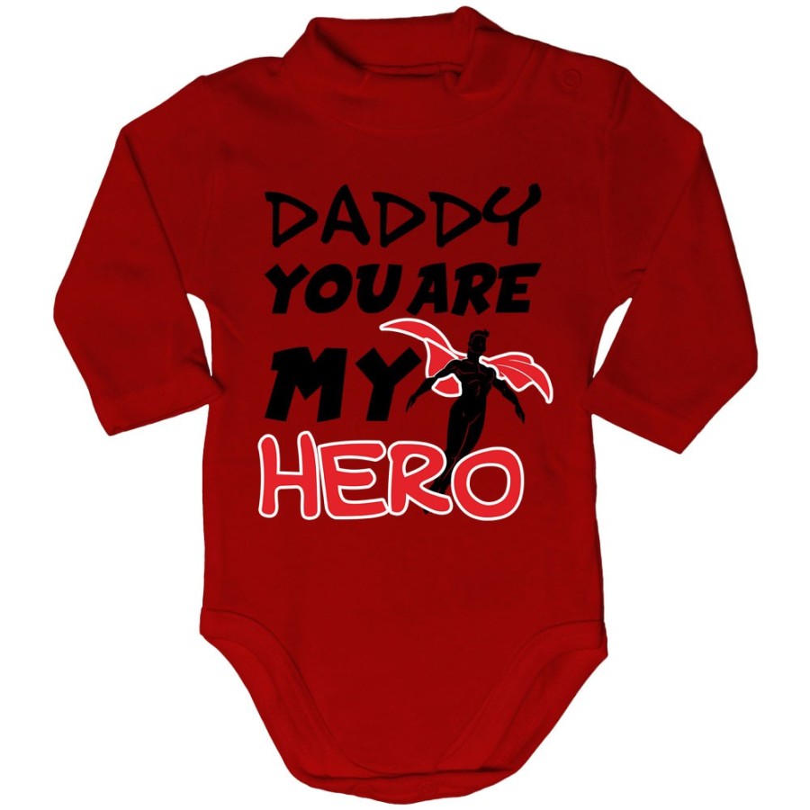 Body lupetto neonato daddy you are my hero Per il papà