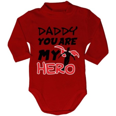 Body lupetto neonato daddy you are my hero Per il papà