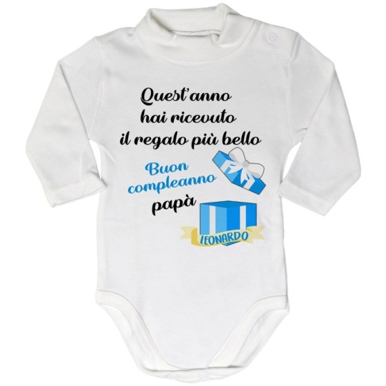 Body lupetto personalizzato con nome papà quest'anno hai ricevuto il regalo di compleanno più bello Per il papà