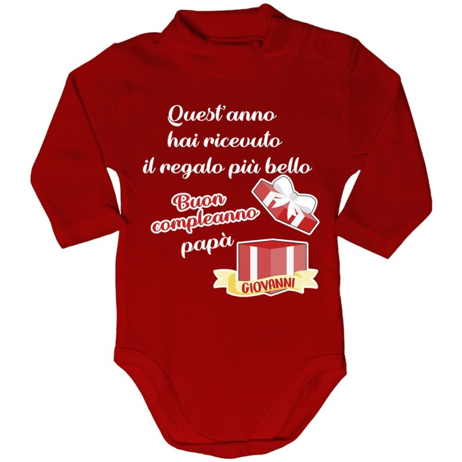 Body lupetto personalizzato con nome papà quest'anno hai ricevuto il regalo di compleanno più bello Per il papà