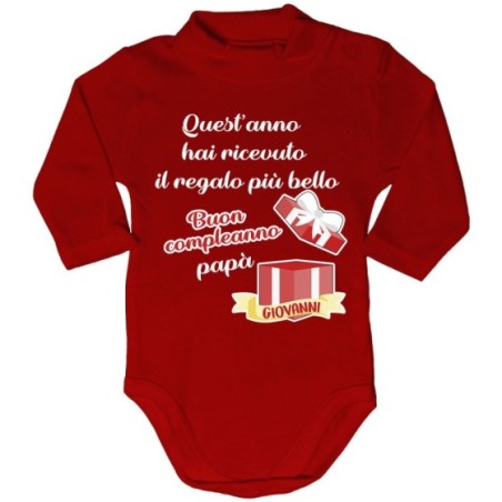 Body lupetto personalizzato con nome papà quest'anno hai ricevuto il regalo di compleanno più bello Per il papà