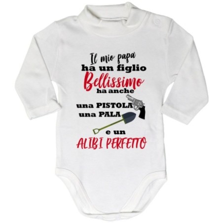 Body lupetto neonato il mio papà ha un figlio bellissimo...