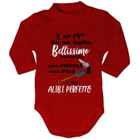 Body lupetto neonato il mio papà ha un figlio bellissimo una figlia bellissima Per il papà