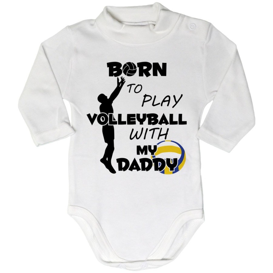 Body lupetto neonato born to play volleyball with my daddy Per il papà