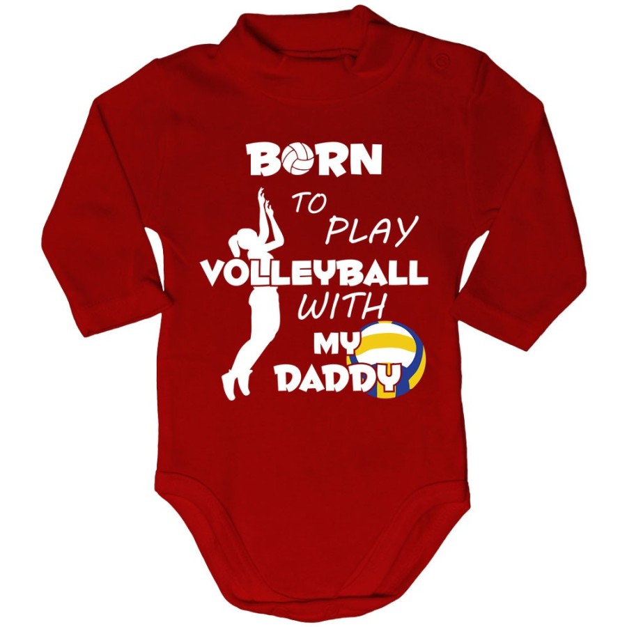 Body lupetto neonato born to play volleyball with my daddy Per il papà