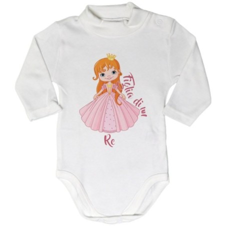 Body lupetto neonata figlia di un re royal