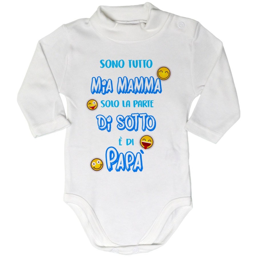 Body lupetto neonato sono tutto mia mamma solo la parte di sotto è di papà Per il papà