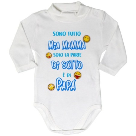 Body lupetto neonato sono tutto mia mamma solo la parte...