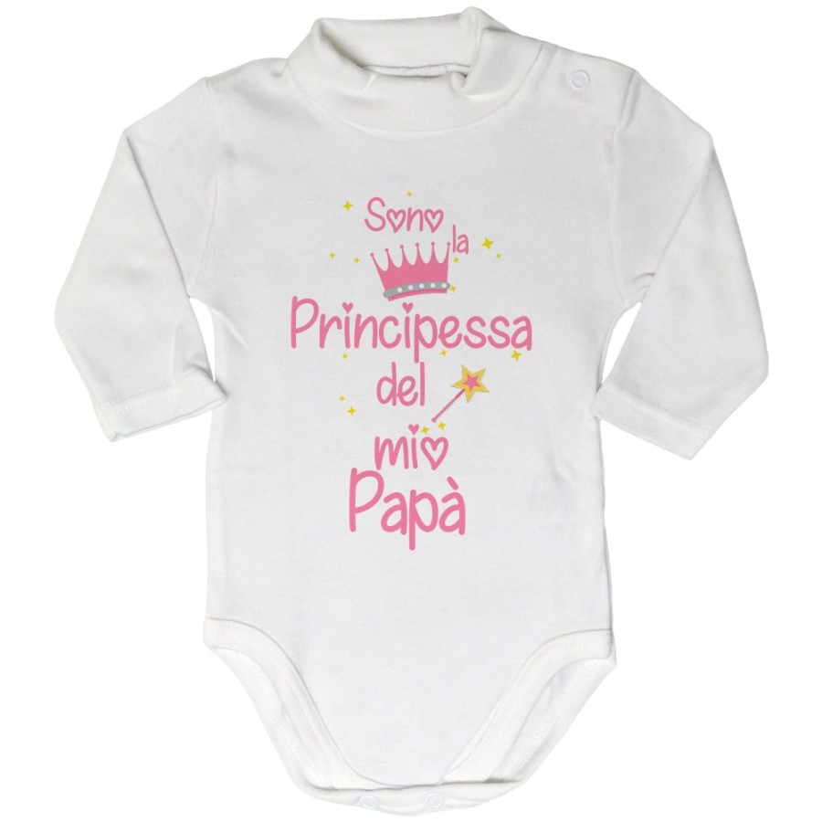 Body lupetto neonato sono il principe la principessa del mio papà Per il papà