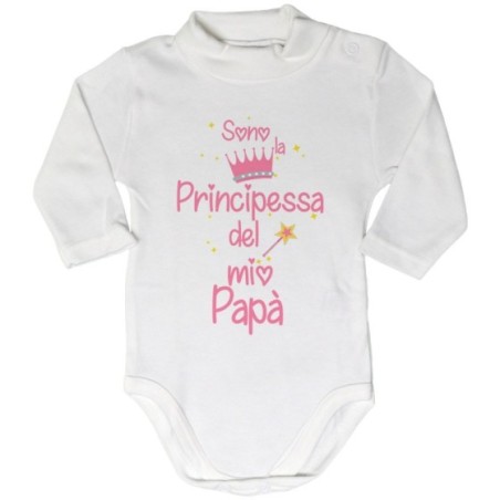 Body lupetto neonato sono il principe la principessa del mio papà Per il papà
