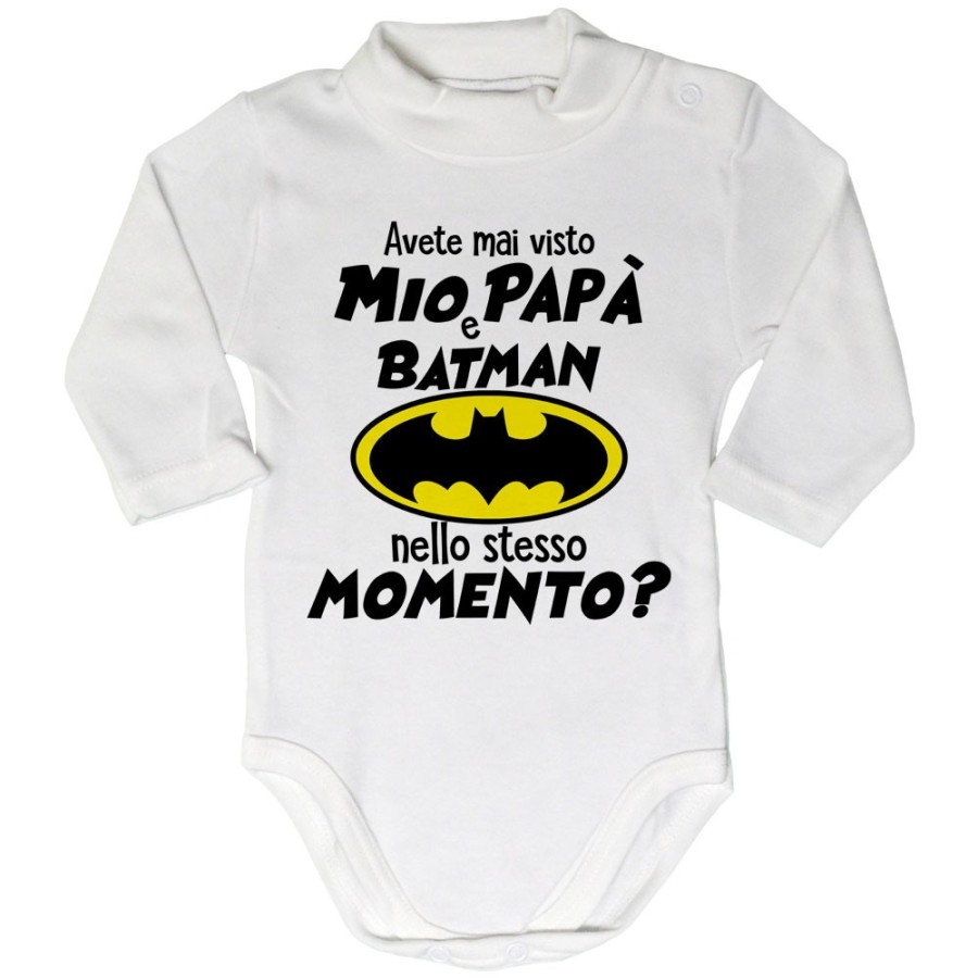 Body lupetto neonato avete mai visto mio papà e batman nello stesso momento? Per il papà