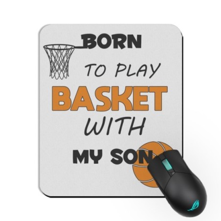 Tappetino mouse born to play basket with my son daughter