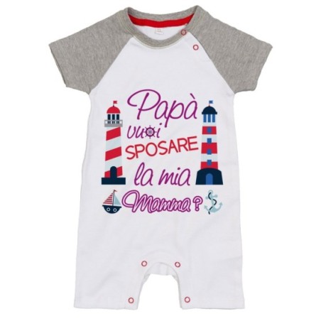 Pagliaccetto neonato papà vuoi sposare la mia mamma con...