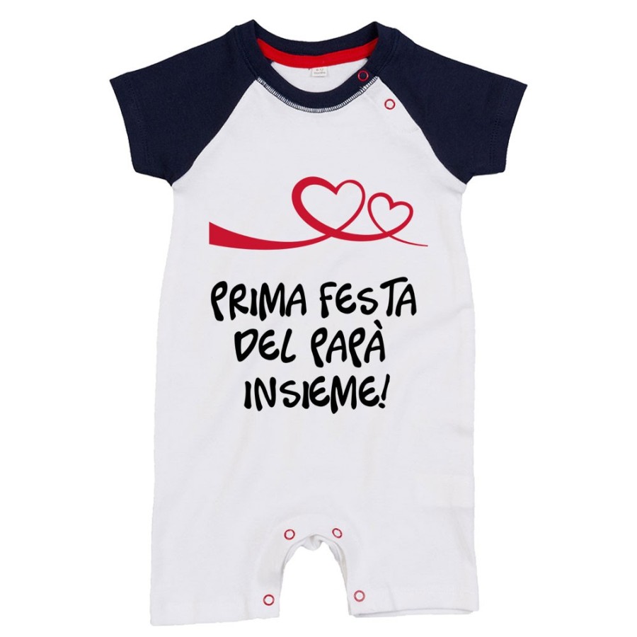 Pagliaccetto neonato prima festa del papà insieme Per il papà