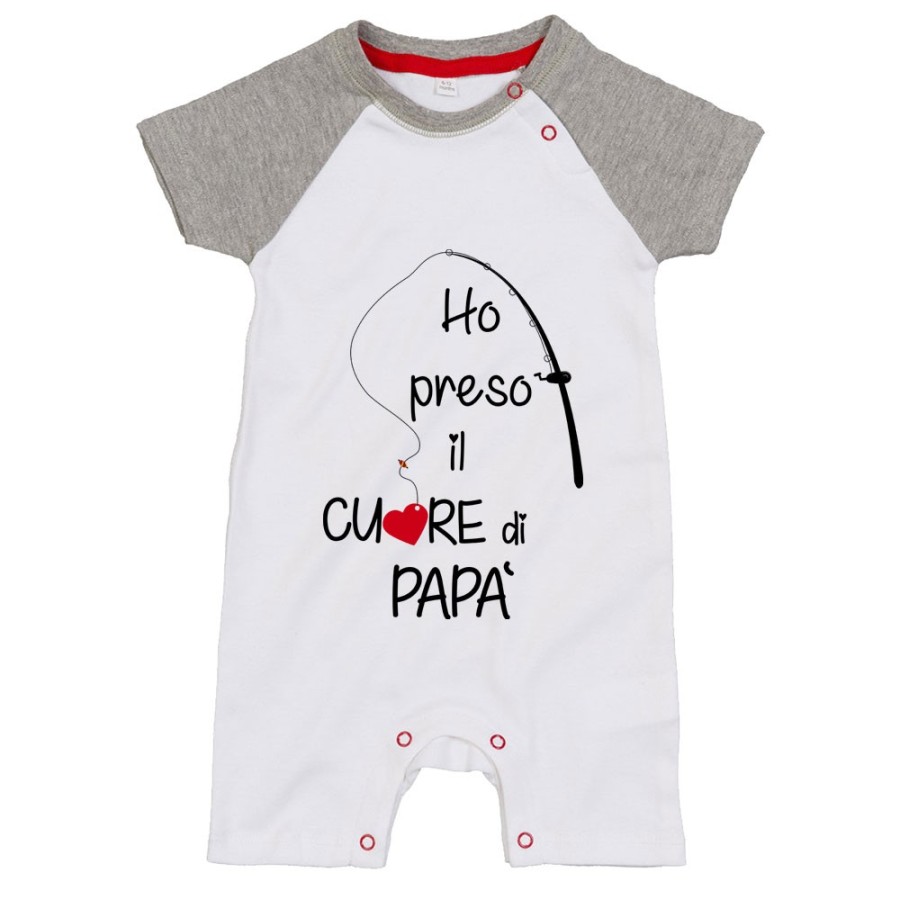 Pagliaccetto neonato ho preso il cuore di papà Per il papà